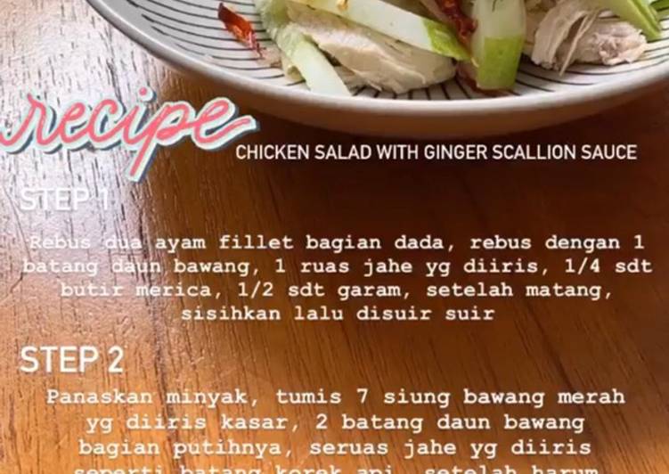 Resep Chicken Salad With Ginger Scallion Sauce Bikin Ngiler