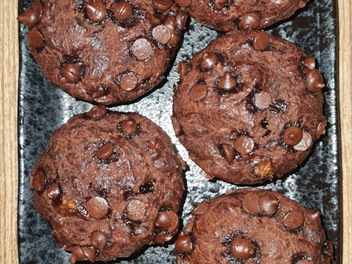 Cara Simple Menyiapkan Resep  Chocolate Banana Muffin 🍫🍌🧁 yang Enak Banget, Menggugah Selera