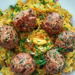 A picture of Methi pakode ka pulav.