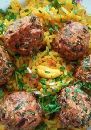 A picture of Methi pakode ka pulav.