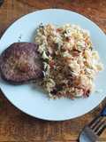 Arroz con hamburguesa #globalcookpadgames2024🏖️🇨🇱