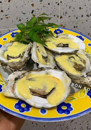 Hình của món Hàu Nướng Phô Mai.