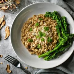A picture of Pearl Barley Mushroom Risotto.