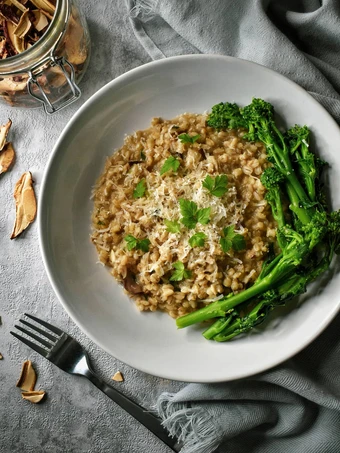 Recipe Pearl Barley Mushroom Risotto the Awesome  Appealing