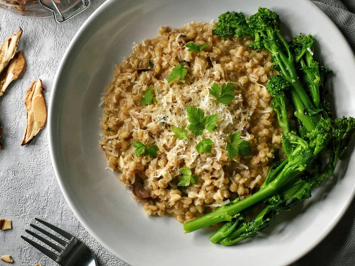 Recipe Pearl Barley Mushroom Risotto the Awesome  Appealing
