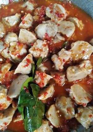 Foto resep Oseng bakso pedas