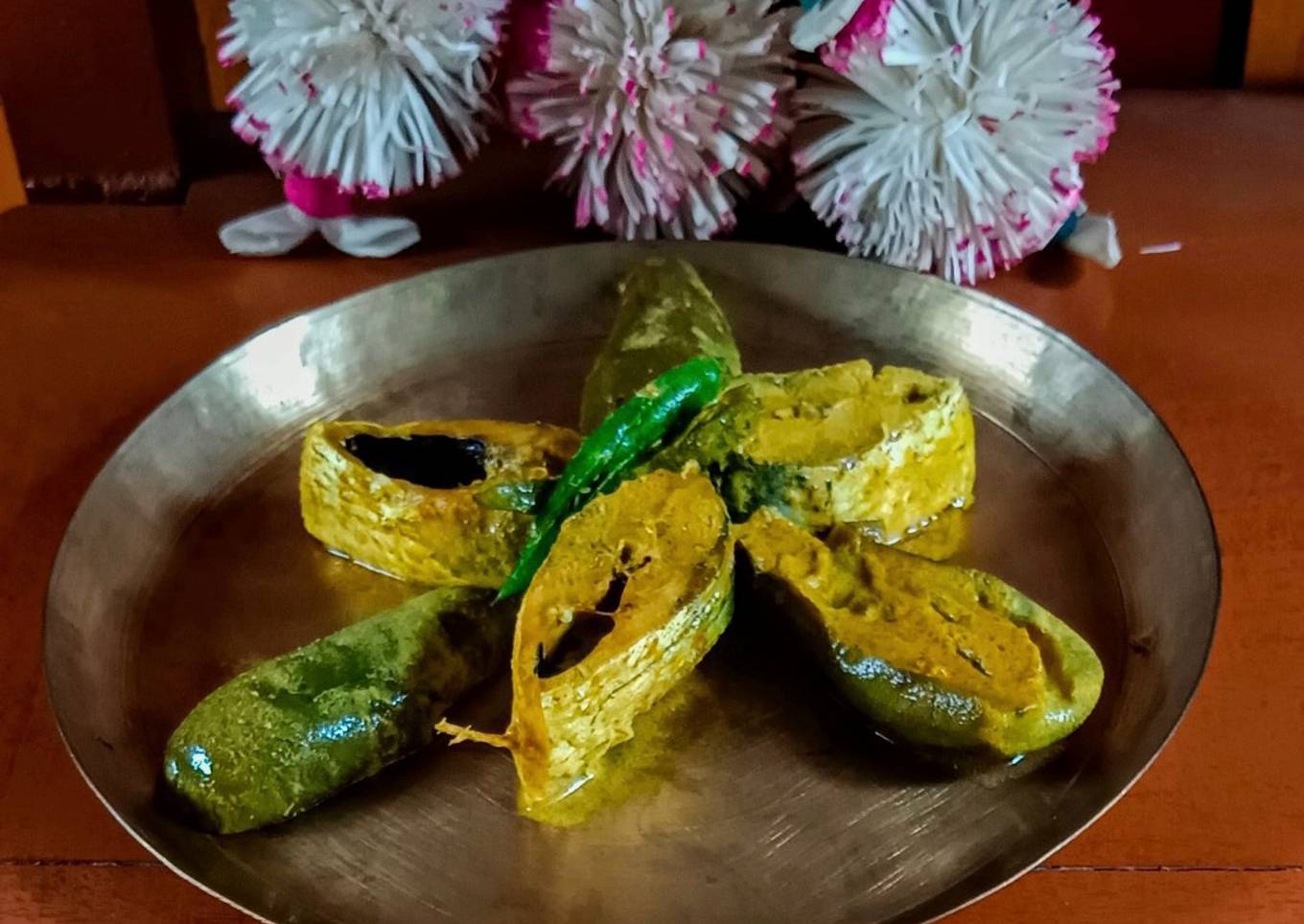 Sorse Bata Ilish Begun Bhapa (সর্ষে বাটা ইলিশ বেগুন 🍆ভাঁপা)