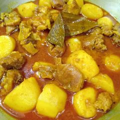 Bengali mutton curry A picture of Bengali mutton curry.