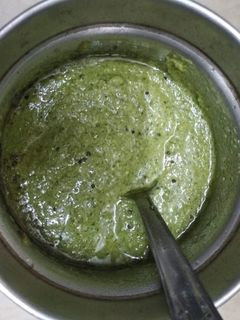 சுவையான புதினா கொத்தமல்லி கருவேப்பிலை சட்னி (Puthina, kothamalli chutney recipe in tamil) செய்முறை முக்கிய புகைப்படம்