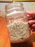 Desayuno para llevar de banana y canela overnight oats