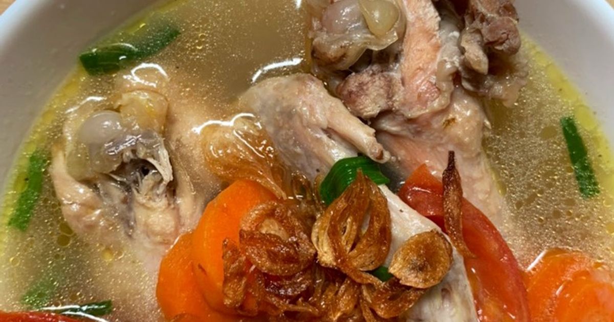 Sop ayam ala Pak Min Klaten
