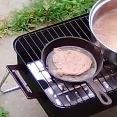 A picture of Great tasty burgers on the grill.