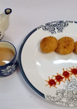 A picture of Rice Cutlet with leftover rice.