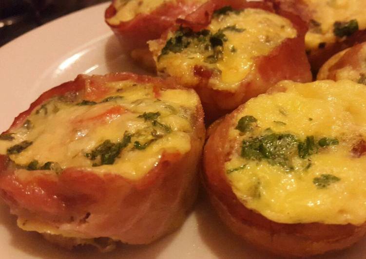 Cupcake de bacon y huevo