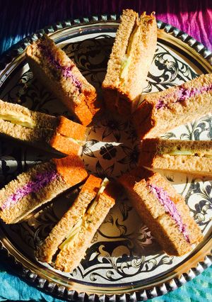A picture of Flavoured Cream Cheese Sandwiches.
