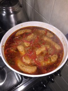 Una foto de CHORIZOS al vino blanco para ADRIANA