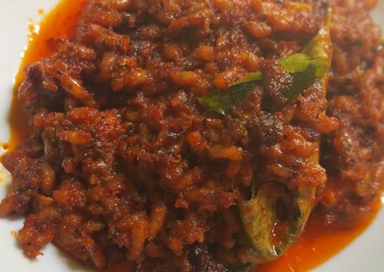 Langkah Mudah untuk Membuat Sambal baby cumi endes Anti Gagal