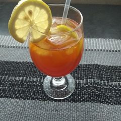 A picture of Cinnamon and Turmeric Iced tea.