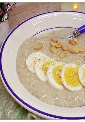 Hình của món #cleaneating Cháo Yến Mạch cho người giảm cân.