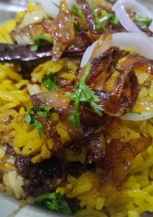 A picture of Kathal Biryani.