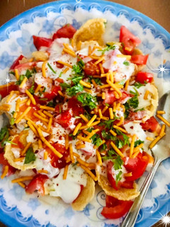 A picture of Jhatpat Cornflakes Chat Bowl.