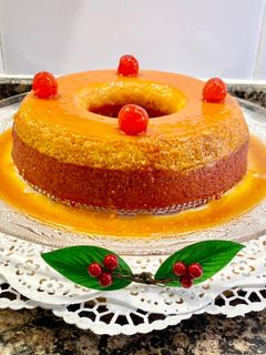 Una foto de Pastel imposible Red Velvet “sin gluten “