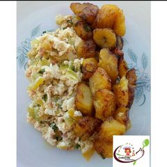 A picture of Scramble egg with diced dodo.