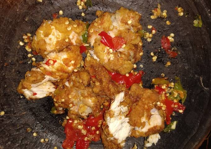 Ayam geprek bumbu instan