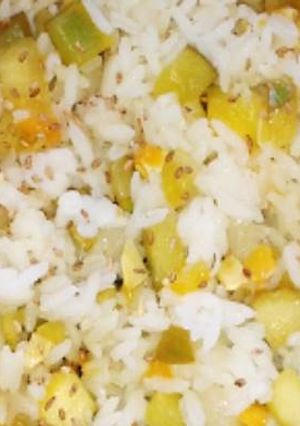Una foto de Arroz con zapallitos al limón