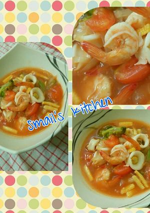 Foto resep Seafood asam manis