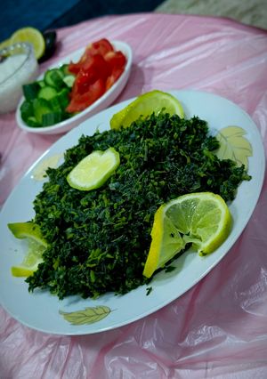 صورة لوصفة خبيزة بالبصل وزيت الزيتون