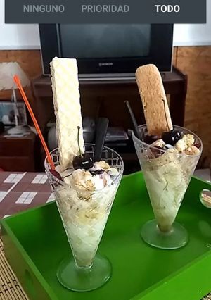 Una foto de Helado en cubos