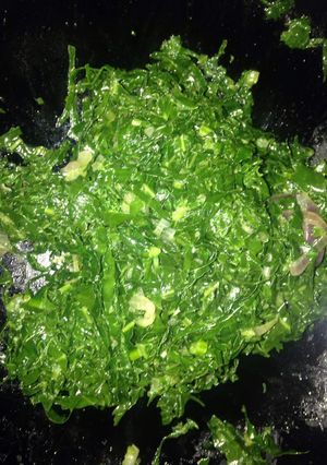 A picture of Fried kales.