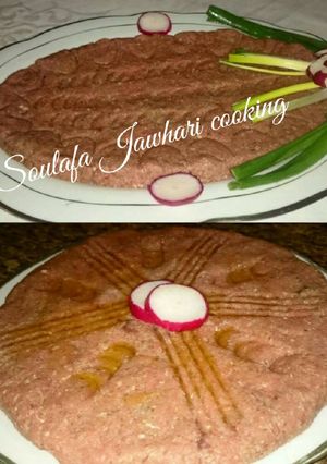 A picture of Kibbeh Nayyeh 😋😋.