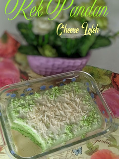 Gambar Kek pandan cheese Leleh
