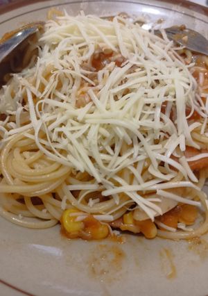 Foto resep Spaghetti saos pizza