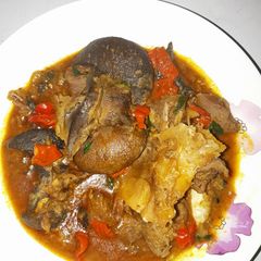 A picture of Efere Ibaba Soup.