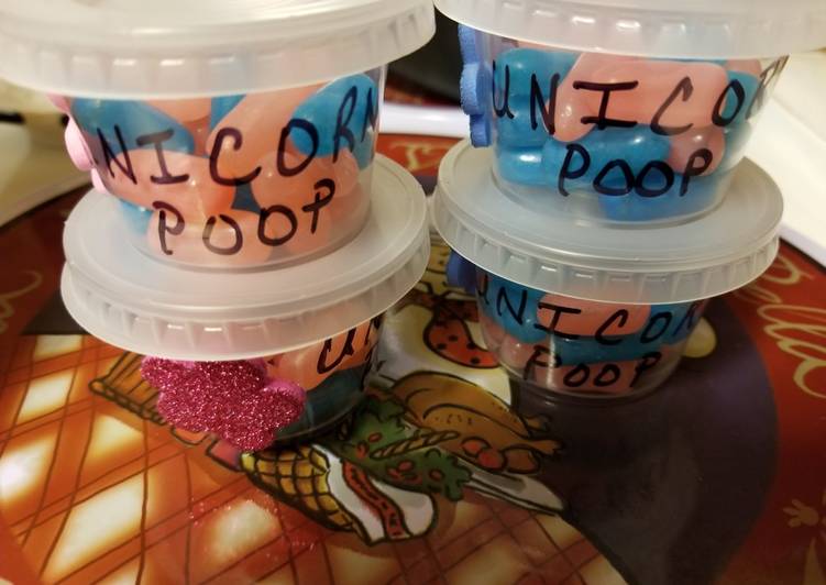 Unicorn poop cups