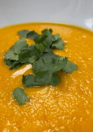 A picture of Carrot and Coriander Soup.