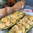Calabacín relleno de langostinos 🌱🦐