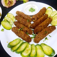 Seekh kabab A picture of Seekh kabab.