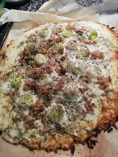 Una foto de Pizza de coliflor
