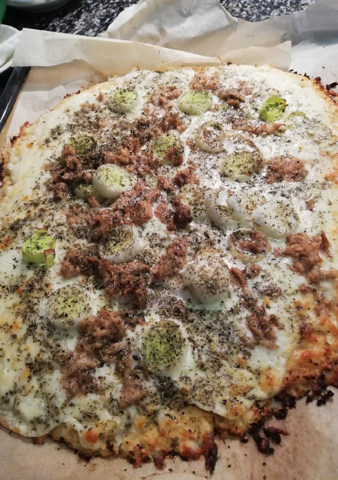 Una foto de Pizza de coliflor