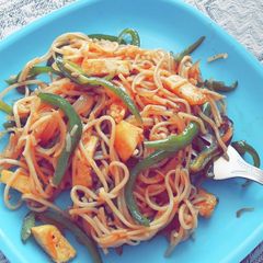 A picture of Paneer Noodles🧀🍜.