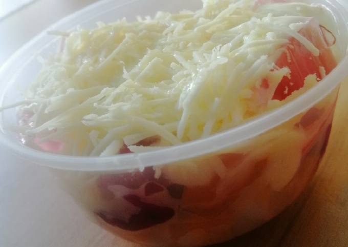 Resep Salad buah ekonomis, tanpa mayo, cocok untuk dijual lagi, Enak Banget