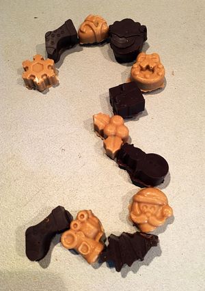Une photo de Temperage des chocolats de Noël
