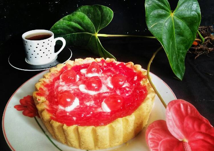 Cara Gampang Menyiapkan 03. Pie Milky Strawberry 🍓, Menggugah Selera