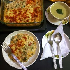 A picture of Baked vegetables.