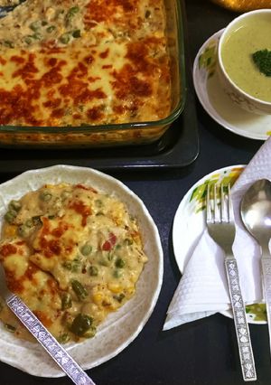 A picture of Baked vegetables.