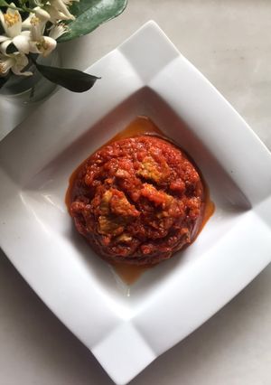 Una foto de Magro con tomate, sin freír, light